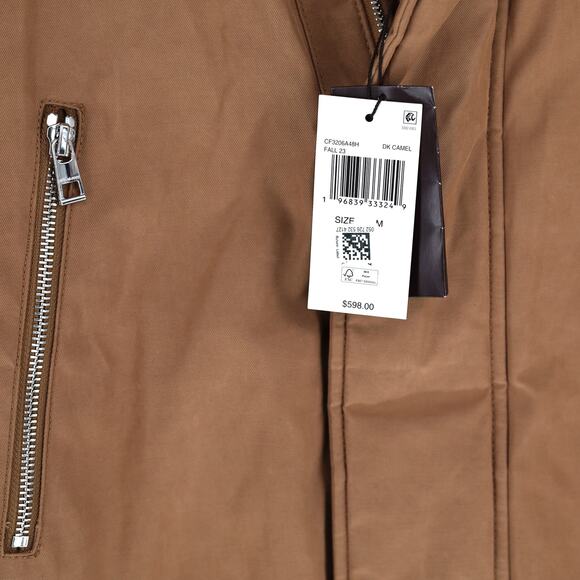 Michael Kors Men's Camel Faux Fur Trim Hooded Winter Puffer Parka Coat Size M - Picture 5 of 7